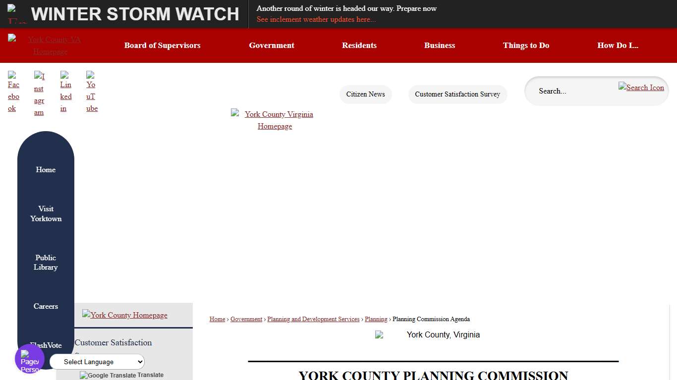 Planning Commission Agenda York County, VA